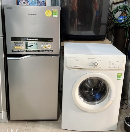 Compo Tủ lạnh Panasonic 167 lit - Máy giặt electrolux 6.5 kg