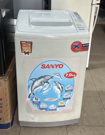 Máy giặt cũ sanyo 7kg lòng inox không rỉ mới 95%