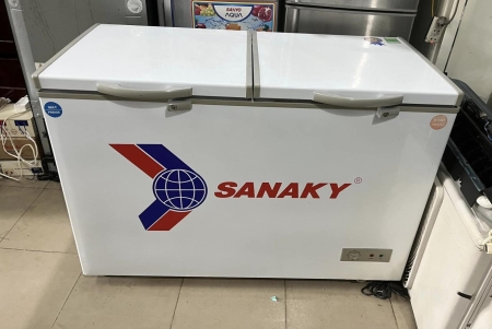 Tủ đông cũ Sanaky 260 lít loại 1 ngăn đông 1 ngăn mát mới 95%