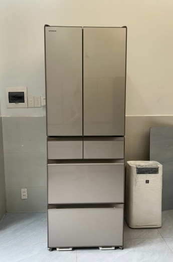 Tủ lạnh nội địa Nhật Hitachi R-HW48N mặt gương pha lê 475l date 2020